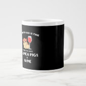 Cute Guinea Pig Gift Wine Lover Extra Grote Beker (Voorkant rechts)