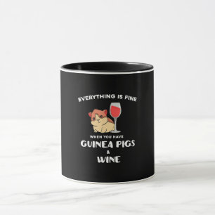 Cute Guinea Pig Gift Wine Lover Mok