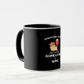 Cute Guinea Pig Gift Wine Lover Mok (Voorkant links)