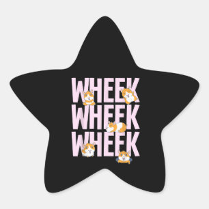 Cute Guinea Pig Hamster Ster Sticker