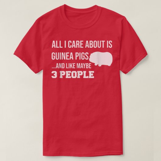 Cute Guinea Pig Lover T-shirt (Design voorkant)