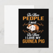 Cute Guinea Pig Ma Bedankkaart (Voorkant / Achterkant)