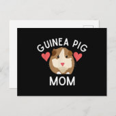 Cute Guinea Pig mam Lover Gift Red Hearts Funny Briefkaart (Voorkant / Achterkant)