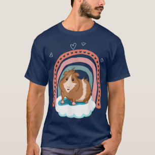 Cute guinea pig met boho rainbow T-Shirt