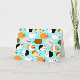 Cute Guinea Pig Pattern Kaart