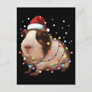 Cute Guinea Pig. Pig Lover Funny Xmas Holiday Gift Briefkaart