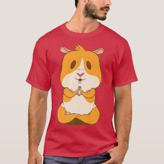 Cute Guinea Pig Yoga Cartoon Pet Hamster Rodent T-shirt