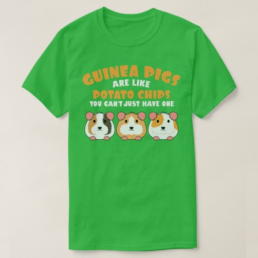 Cute Guinea Pigs are Like Potato Chips Furry Potat T-shirt (Design voorkant)