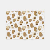 Cute Guinea Pigs Fleece Blanket (Voorkant (Horizontaal))