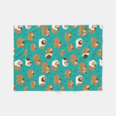 Cute Guinea Pigs Fleece Blanket (Voorkant (Horizontaal))
