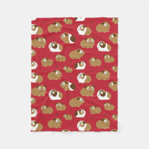 Cute Guinea Pigs Fleece Blanket Deken