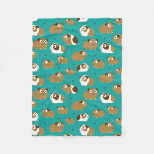 Cute Guinea Pigs Fleece Blanket Deken