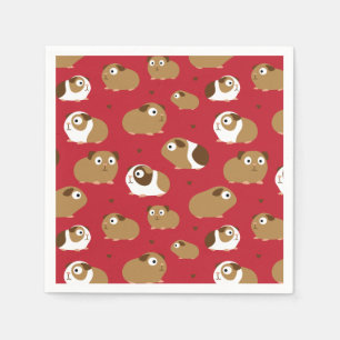 Cute Guinea Pigs Napkins Servet