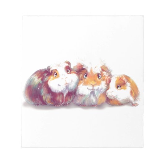 Cute Guinea Pigs Notitieblok (Voorkant)