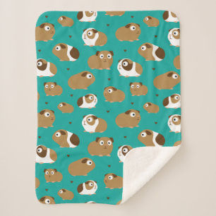 Cute Guinea Pigs Sherpa Blanket Deken