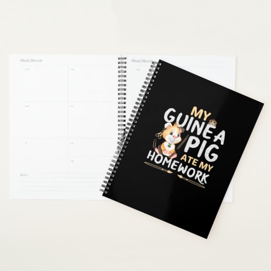 Cute Guinee Pig Ate Mijn thuiswerk Planner (Display)