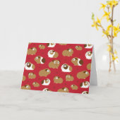 Cute Guinee Pigs Kaart (Gele Bloem)