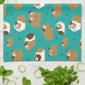 Cute Guinée Porcs Serviette de cuisine (Plié)