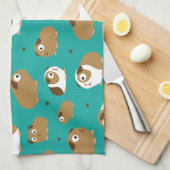 Cute Guinée Porcs Serviette de cuisine (Quart Plié)