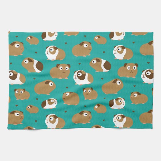 Cute Guinée Porcs Serviette de cuisine (Horizontal)