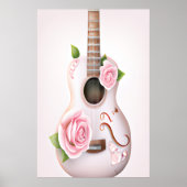 CUTE GUITAR MET POSTER PINKROSES (Voorkant)
