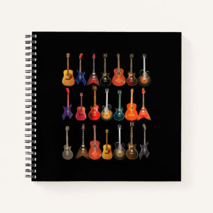 Cute Guitar Rock en Roll Musical Instruments Gift Notitieboek