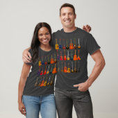 Cute Guitar Rock N Roll Musical Instruments T-shirt (Unisex)
