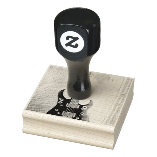 Cute Guitar Rubberstempel (Stempel)
