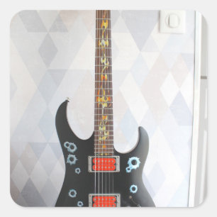 Cute Guitar Vierkante Sticker