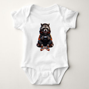 Cute Gym Wasbeer Baby Outfit – Little Fitness Kamp Romper