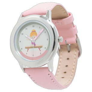 Cute gymnastics girl horloge