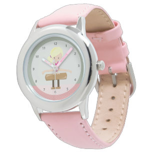Cute gymnastics girl horloge