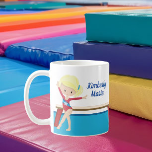 Cute Gymnastics Girl Personalized Gymnast Koffiemok