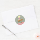 Cute gymnastics girl ronde sticker (Envelop)