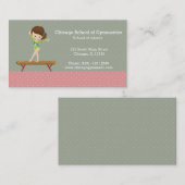 Cute gymnastics girl visitekaartje (Voorkant / Achterkant)