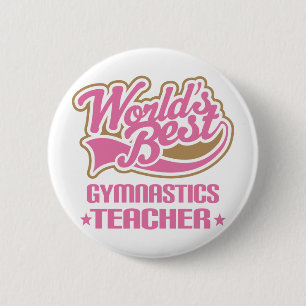 Cute Gymnastics-leraar Ronde Button 5,7 Cm