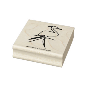 Cute Hair Crane Bird Rubberstempel