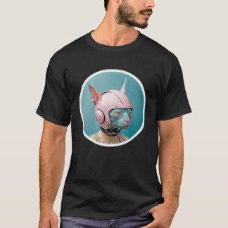 Cute Hairless Cate Pop Pilot T-shirt