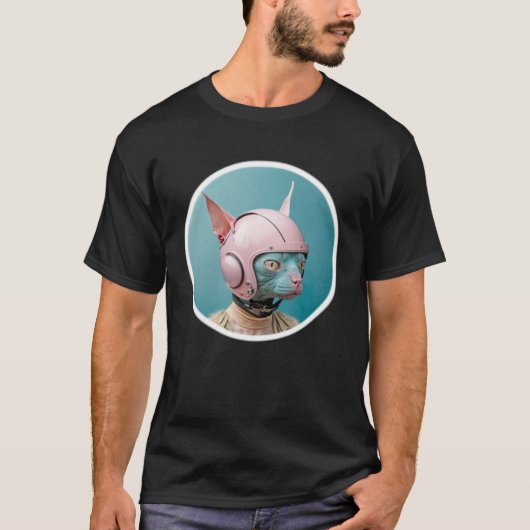 Cute Hairless Cate Pop Pilot T-shirt (Voorkant)