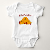 Cute Hallo Pumpkin! Herfst pompoenen en bladeren Romper (Voorkant)