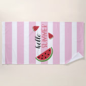 Cute Hallo Summer Calligraphy Watermelon Slices Strandlaken (Voorkant)