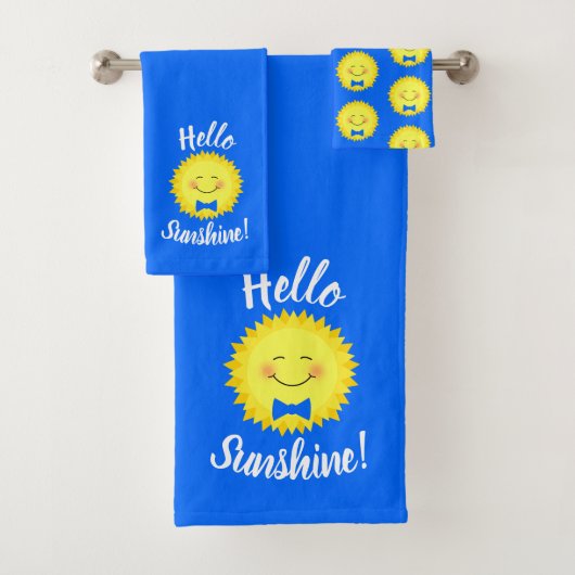 Cute Hallo Sunshine Bad Handdoek (Insitu)