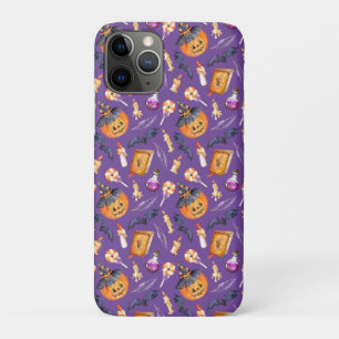 Cute Halloween afbeelding met pompoen en vleermuiz iPhone 11 Pro Hoesje