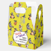 Cute Halloween all-over design, aangepast Bedankdoosjes (Geopend)