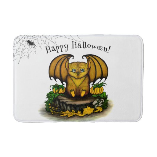 Cute Halloween Bat Badmat (Voorkant)