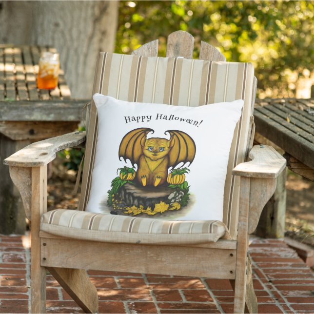 Cute Halloween Bat Buitenkussen (Stoel)