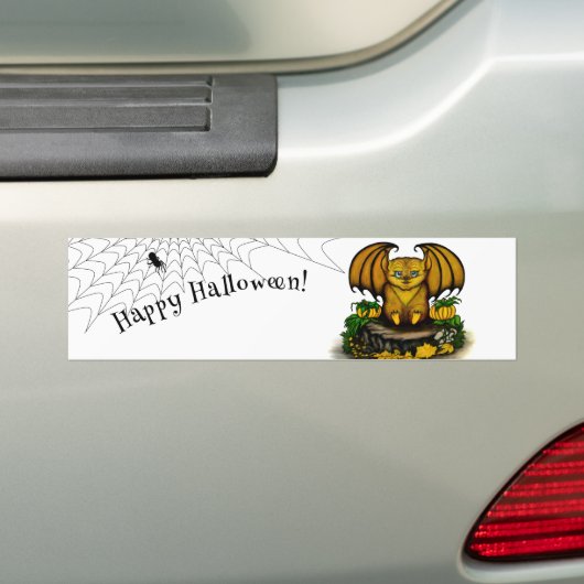 Cute Halloween Bat Bumpersticker (Op auto)