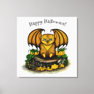 Cute Halloween Bat Canvas Afdruk