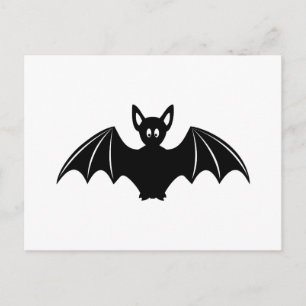 Cute halloween bat cartoon briefkaart