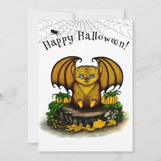 Cute Halloween Bat Kaart (Voorkant)